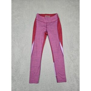 Outdoor Voices Pants‎ Womens Small Pink Red Colorblock High Rise Leggings Yoga